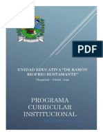 Plan Curricular Institucional Unidad Ed RRR