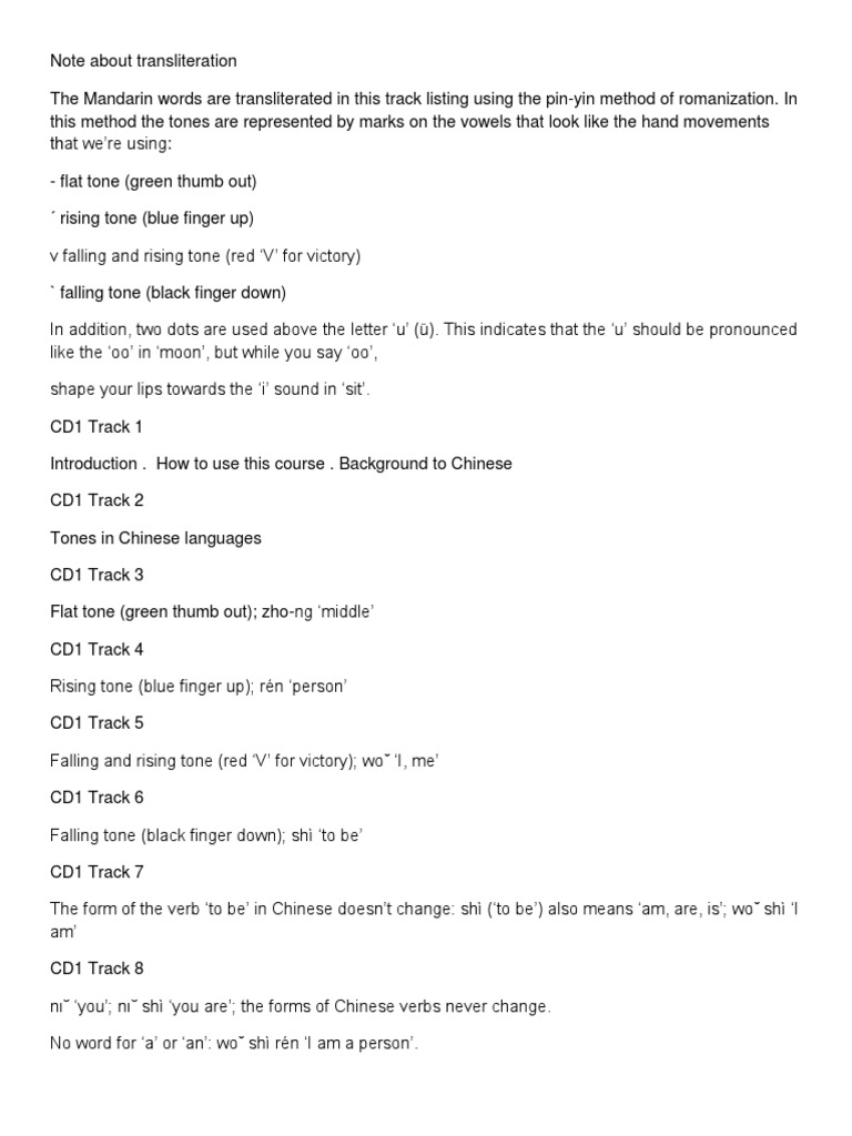 Learning Mandarin Tones with Movement | PDF | Tone (Linguistics) | Pinyin