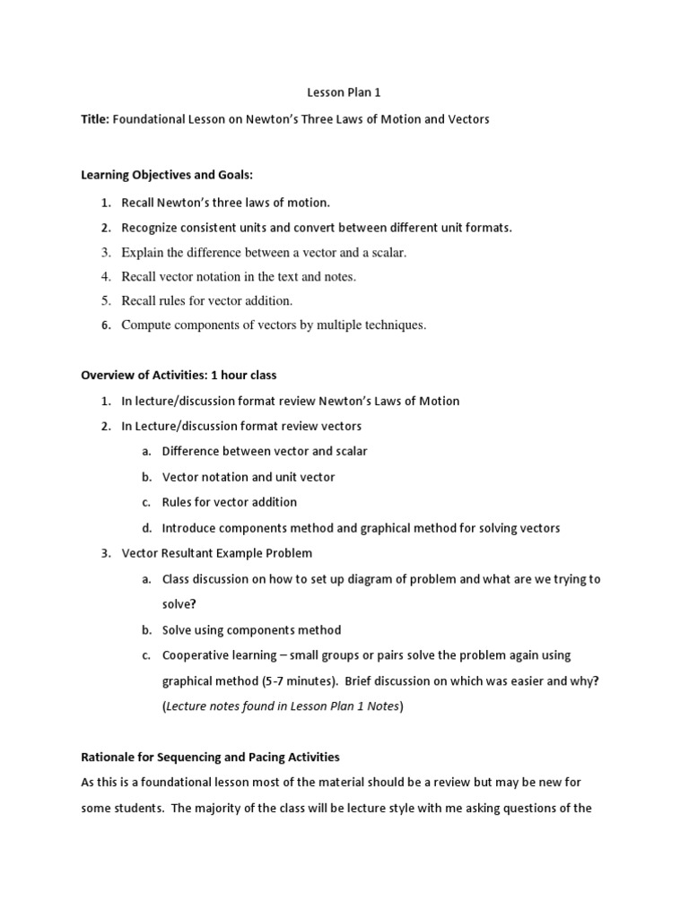 Lesson Plan 1 | PDF