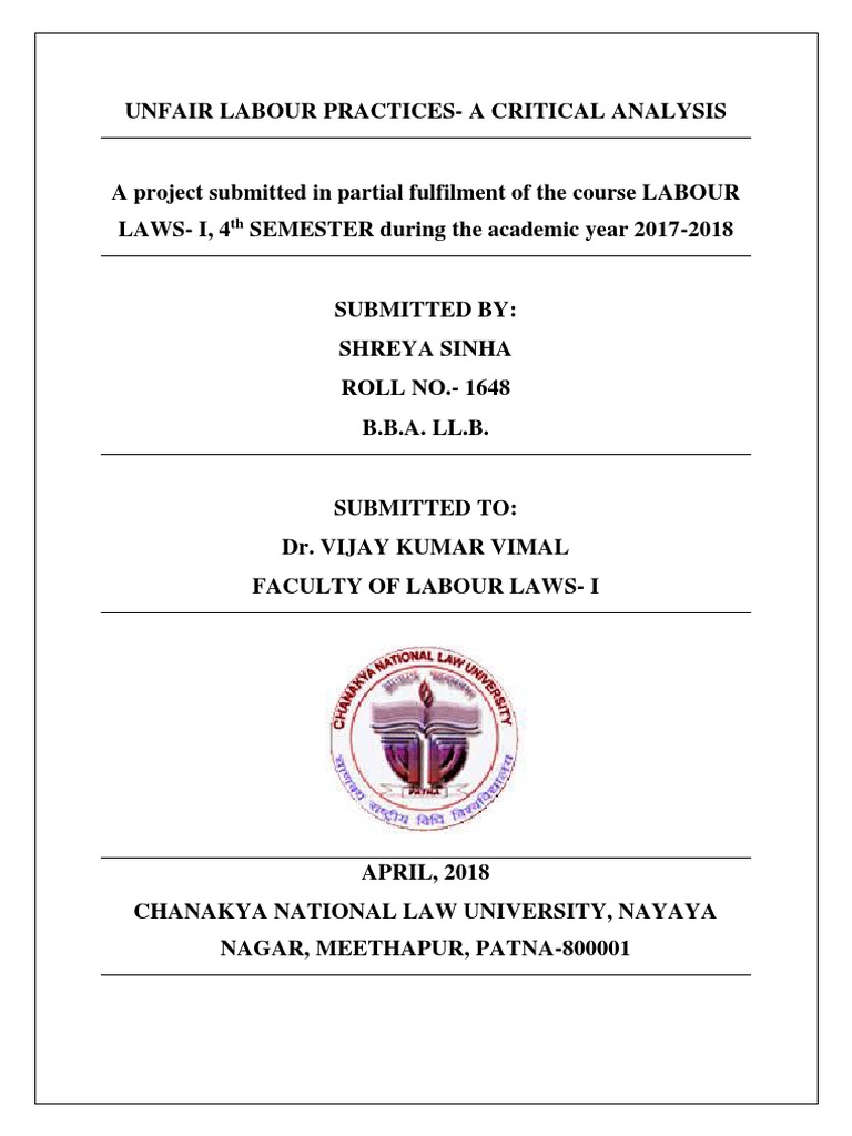 Labour Project Download Free Pdf Trade Union International Labour