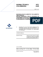 NTC 4458 MICROBIOLOGIA DE ALIMENTOS Y DE ALIMENTOS PARA ANIMALES. METODO HORIZONTAL PARA EL RECUENTO DE COLIFORMES O ESCHERICHIA COLI O AMBOS..pdf