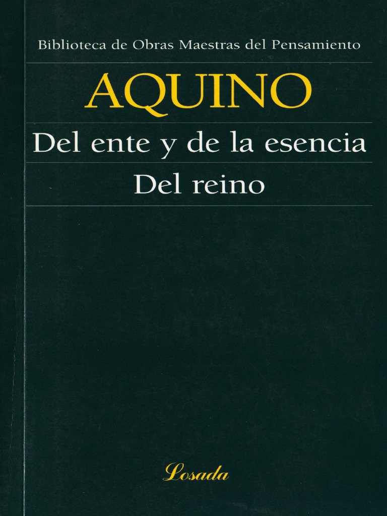 Aquino El Ente y La Esencia Del Reino PDF