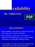 Bioavailability: By: Aditya Arya