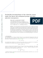 Irreducible Decompositions of the Elasticity Tensor Under the Linear and Orthogonal Groups and Their Physical Consequences