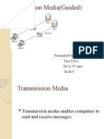 Transmission Media (Guided) : Presented by Tara Devi Bca 5 Sem Roll-5