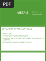 Aula 03 - Metais Na Construção Civil