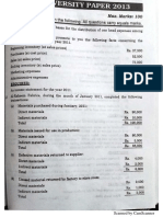 Cost Accounting 5 Years Paper Solution Punjab University