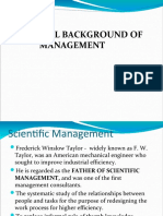 Historical Background of Management