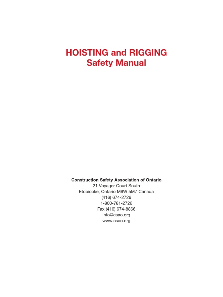 Hoisting and Rigging | PDF | Rope | Occupational Safety And Health