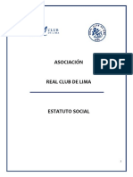 Estatuto de la Asociación Real Club de Lima (actualizado 2018)