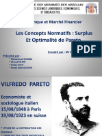 Concepts Normatif Surplus Et Optimalité de Pareto