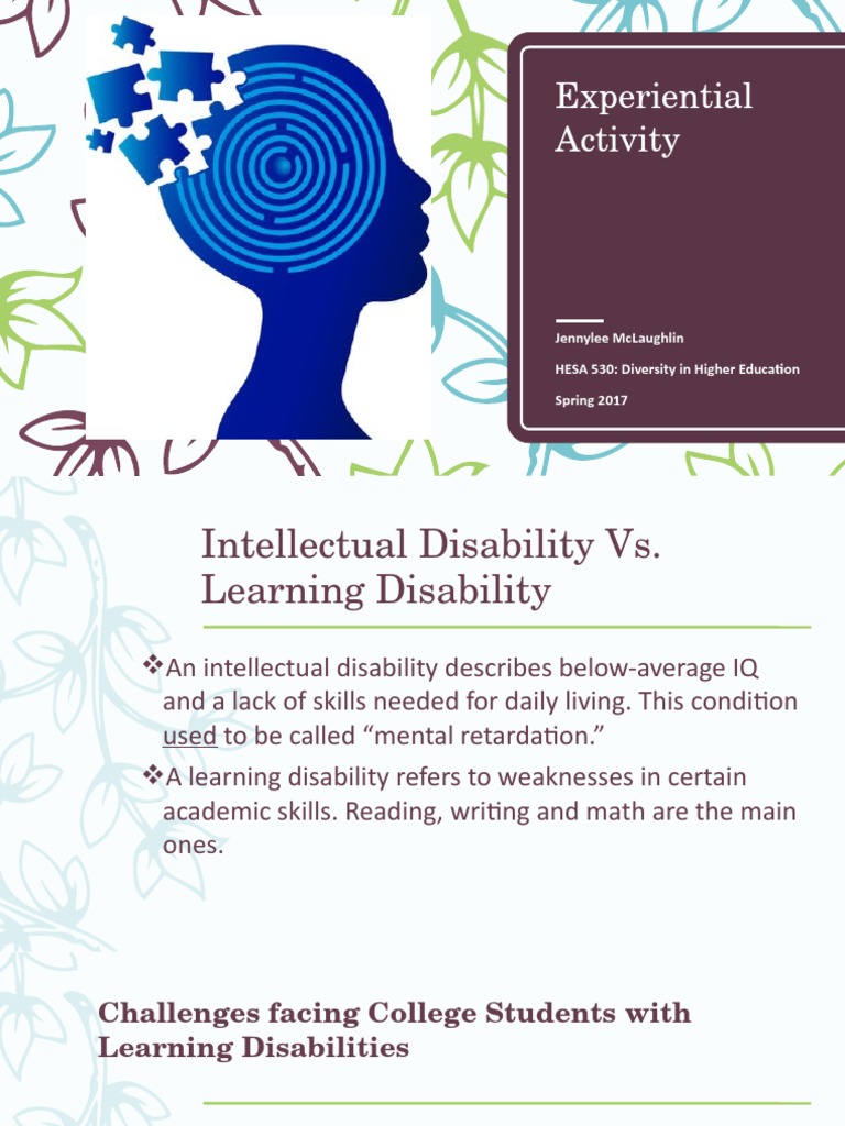 Understanding Intellectual Disabilities in College | PDF | Intellectual ...