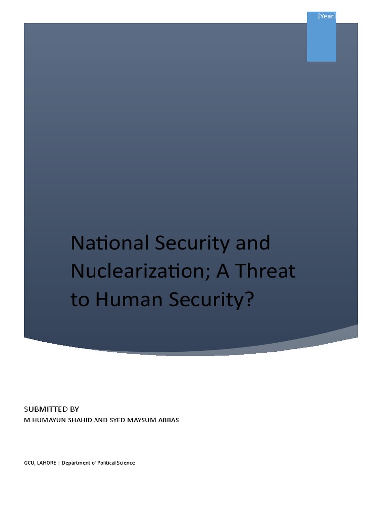 Human Security and National Security | PDF | Human Security | National ...