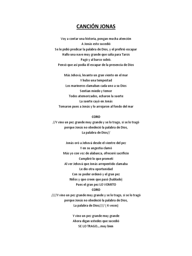 Canción Jonas | PDF