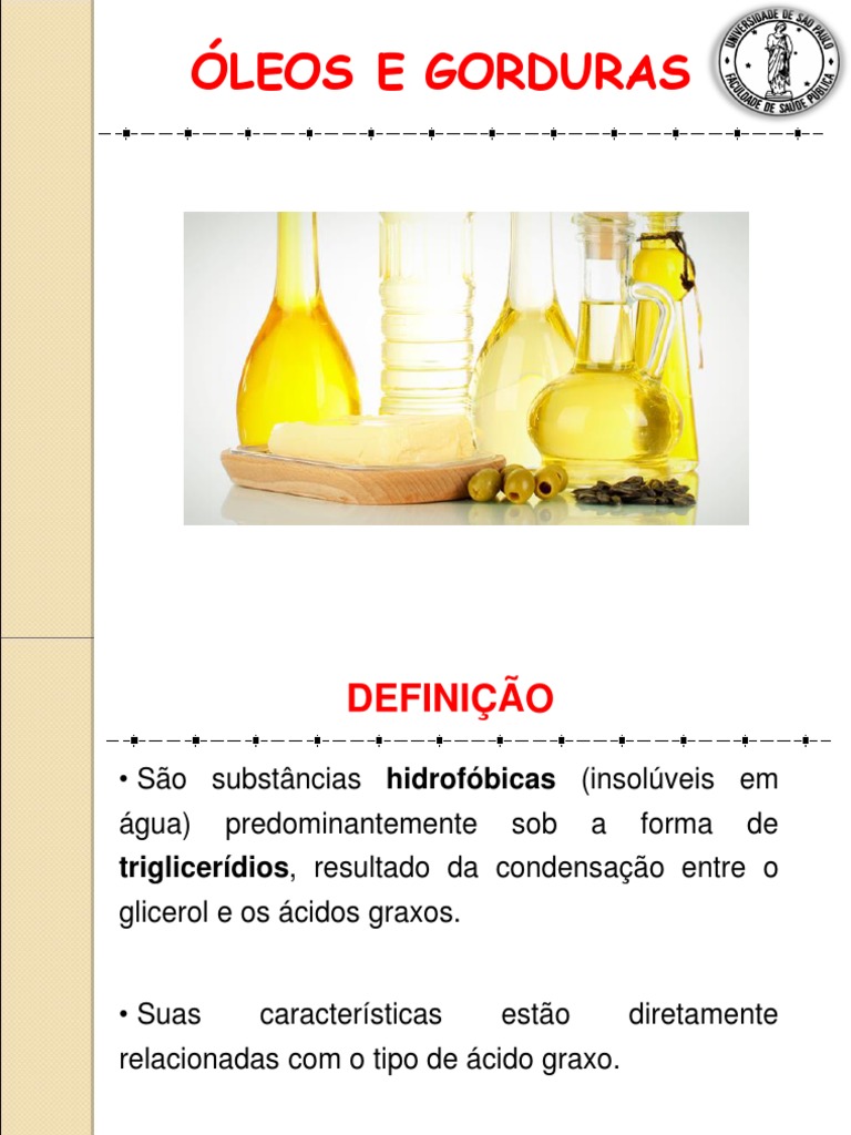 Diferenças entre Óleos e Gorduras | PDF | Margarina | Gordura