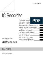 Manuale Registratore RecorderSony ICD-PX82041663098M