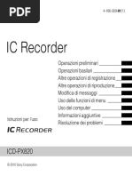 Manuale Registratore RecorderSony ICD-PX82041663098M