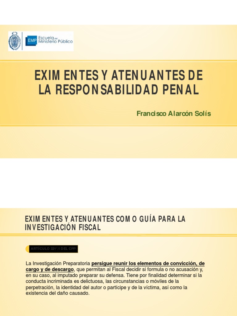Eximentes y Atenuantes en Derecho Penal | PDF | Ciencias del ...