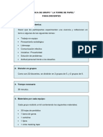 Dinámica de Grupo La Torre de Papel - para Discentes