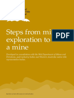 Steps From Mineral Exploration to a Mine (WA Information Product)