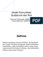 Model Komunikasi Gudykunts& Kim