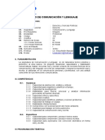 Silabo - Comunicacion y Lenguaje - Eap. Derecho - 2018-I - Grupo C