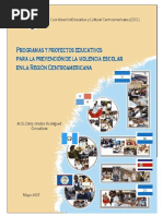 Programas y proyectos educativos para la prevención de la violencia escolar en la región centroamericana