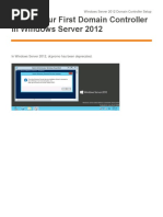 Windows Server 2012 First Domain Controller