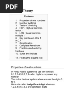 Number Theory: Properties of Real Numbers