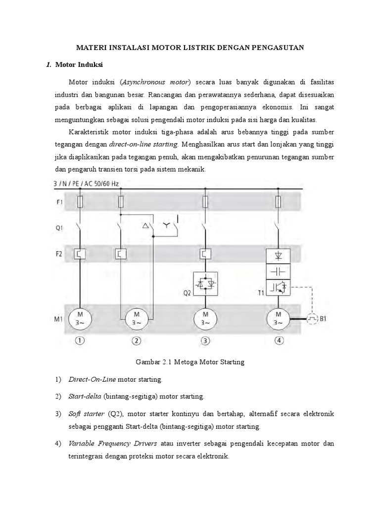 Instalasi Motor Listrik: Pengasutan DOL | PDF