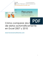 Como Comparar Dos Tablas de Datos Automticamente en Excel 2007 y 2010 PDF