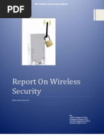 Report On Wireless Security: Risk and Controls