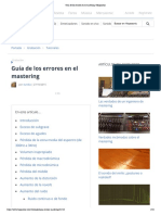 Guía de Los Errores en El Mastering