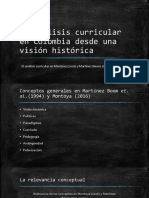 El Análisis Curricular en Colombia Desde Una Visión Histórica - Montoya (2016) y Martínez Et Al (1994)