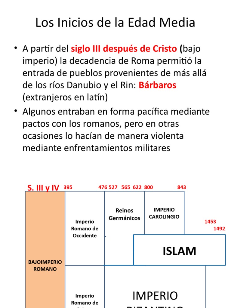 Inicios de la Edad Media y sus Reinos | PDF | imperio Romano | imperio ...