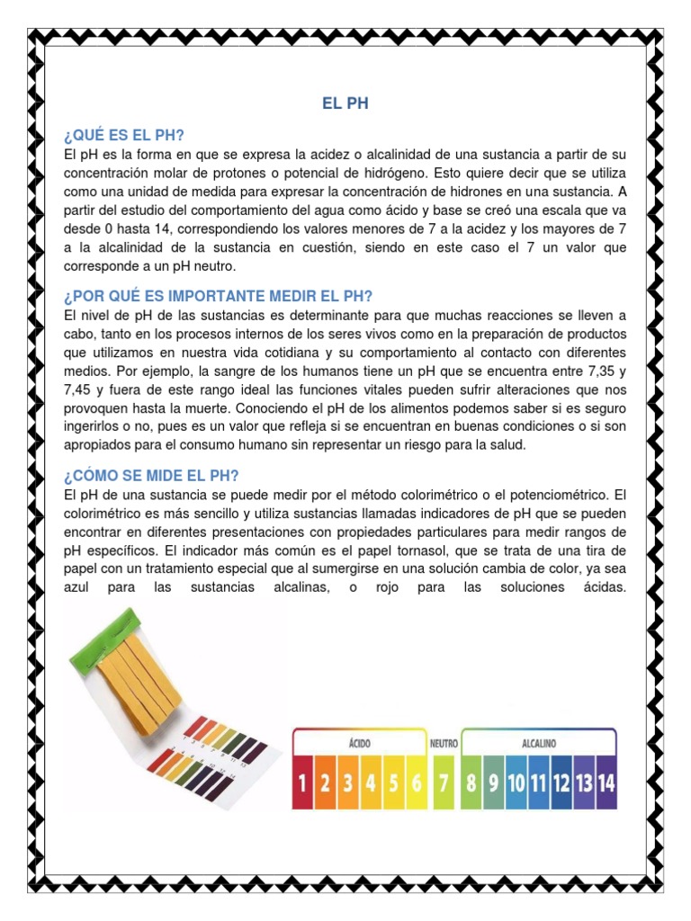 El PH | PDF | Ph | Ácido