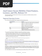 AnyConnect Secure Mobility Client Features, Licenses, And OSs, Release 4.6