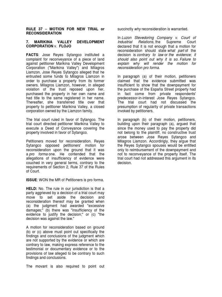 RULE 37 Marikina V Flojo PDF Courts Social Institutions
