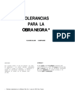 Tolerancias para La Obra Negra