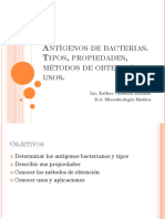 Antígenos bacterianos: tipos, obtención y usos