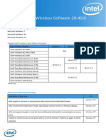 Intel PROSet/Wireless Software Release Notes WiFi 20.40.0