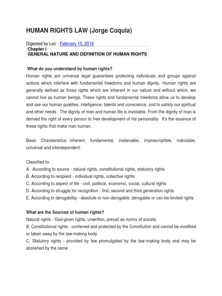 Understanding Human Rights Law Basics | PDF | Human Rights | Natural ...