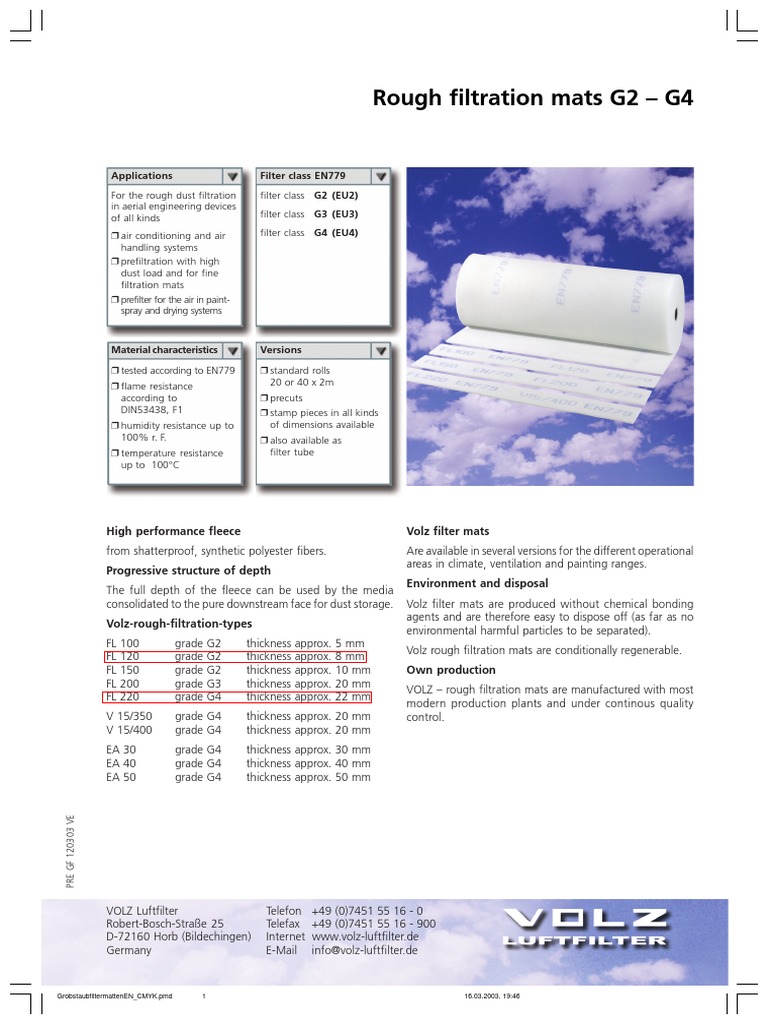Spcification - Volz | PDF | Dust | Filtration