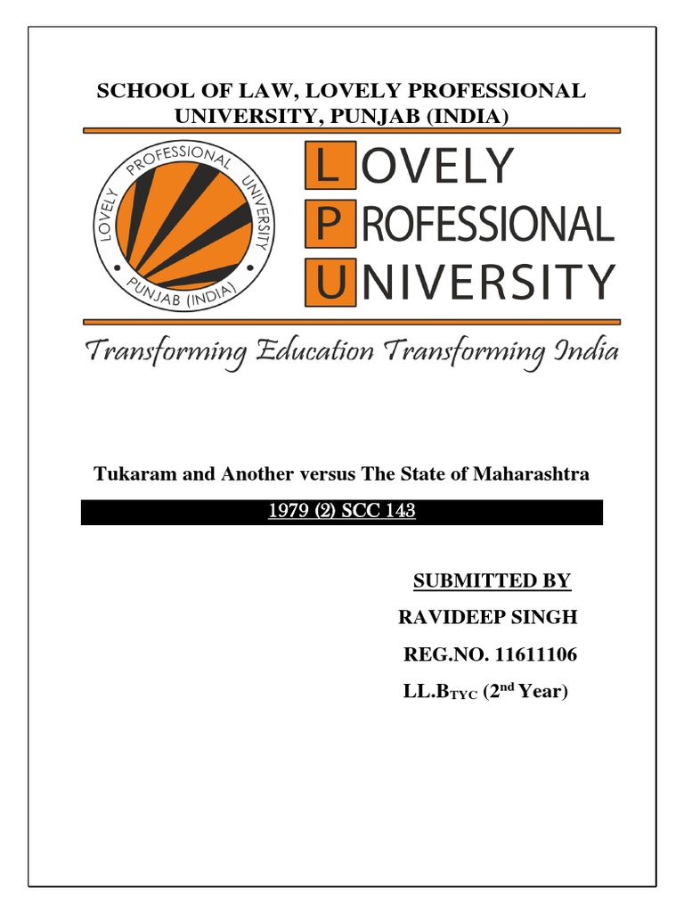 Mathura Case PDF Rape Misconduct