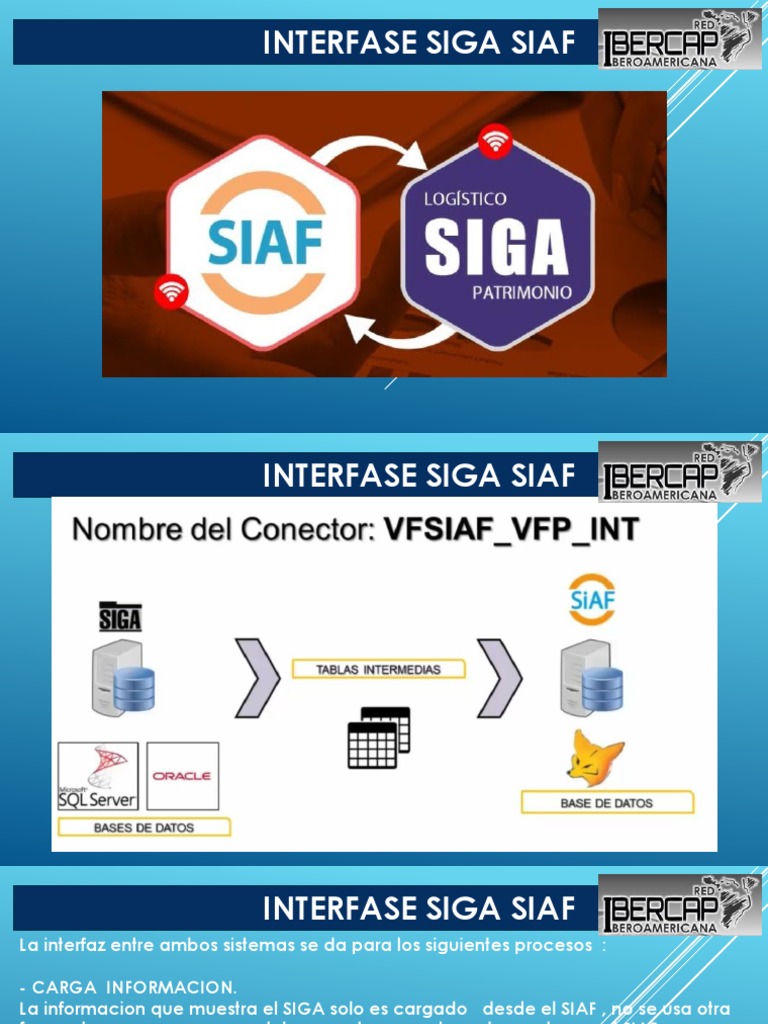 Interfaz SIGA-SIAF: Carga de Información | PDF