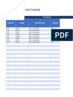 Software Inventory Tracking Template