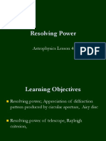 Astrophysics 4 - Resolving Power