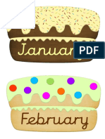 Cake Months Cursive 2015