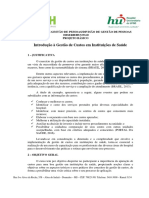 1 - Projeto Básico - Introdução A Gestão de Custos em Instituições de Saúde