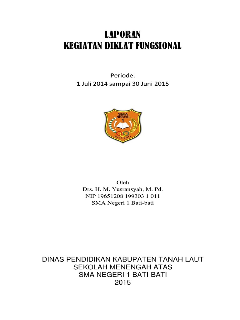 Contoh Laporan Diklat Fungsional PDF